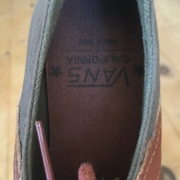 VANS Tuxedo Oxford womens sz 5 Olive Green Brown - Picture 9 of 11